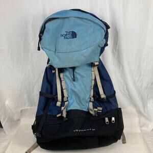 The North Face Stamina 65 Hiking Backpack Womens Light Blue Black Med Trek Camp